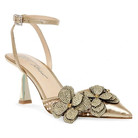 Betsy Johnson Gold heels - Picture 2 of 6